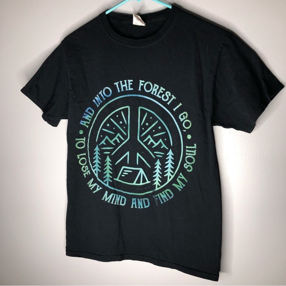 Gothic Hippie Forest Graphic Tee - Picture 1 of 3